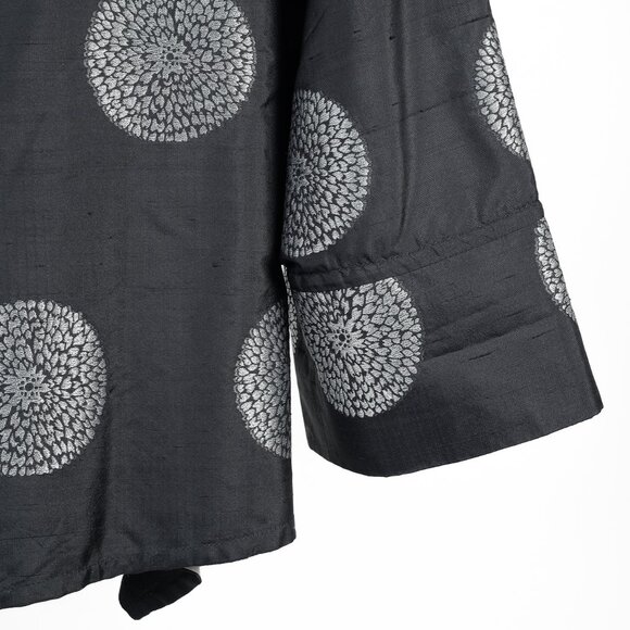 Armani Collezioni Black Shantung Mandala-Jacquard Jacket - Picture 6 of 10